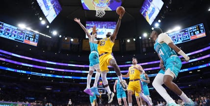 LeBron James and LaMelo Ball - Charlotte Hornets at Los Angeles Lakers