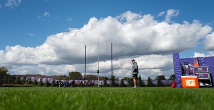 Former Minnesota Vikings executive Ryan Grigson overlooking the practice fields at TCO Performance Center in Eagan, MN