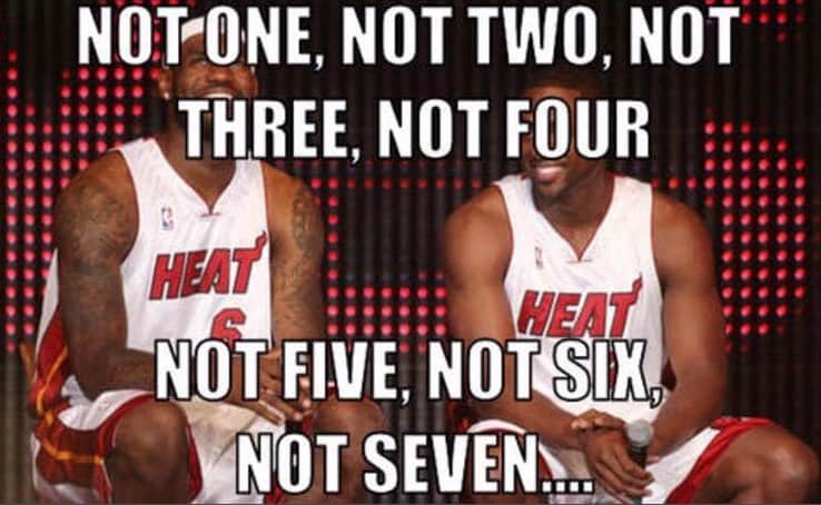 lebron not one not two