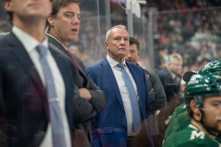 dean evason blames minnesota wild goalies being fired john hynes new head coach 