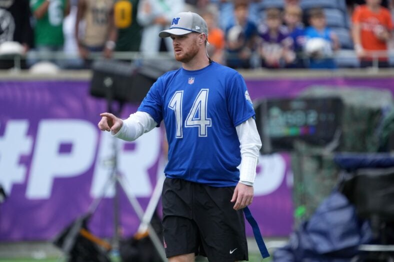 Minnesota Vikings QB Sam Darnold at the 2024 NFL Pro Bowl