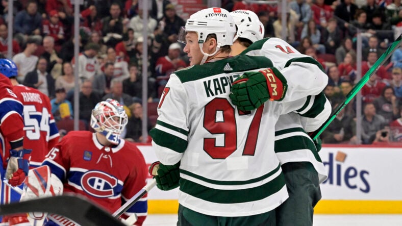 Kirill Kaprizov, Joel Eriksson Ek - Minnesota Wild at Montreal Canadiens